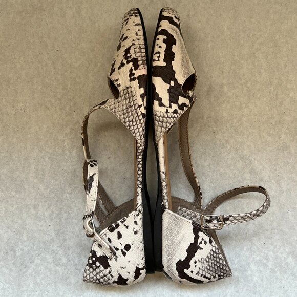 Madden Girl Women's Gray/Black Emeline Pointy Toe Snake Print Flats Shoe, Sz 7.5 - Picture 11 of 12